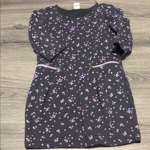 Gymboree Grey Casual A-line Dress with Puff Sleeves**